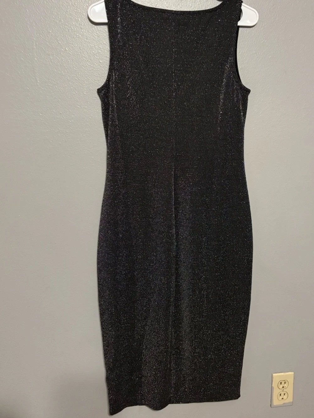 Lascana Sleeveless Shimmer Midi Dress in Black - Picture 2 of 5